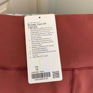 Lululemon Wunder Train HR Tight 25” size 10